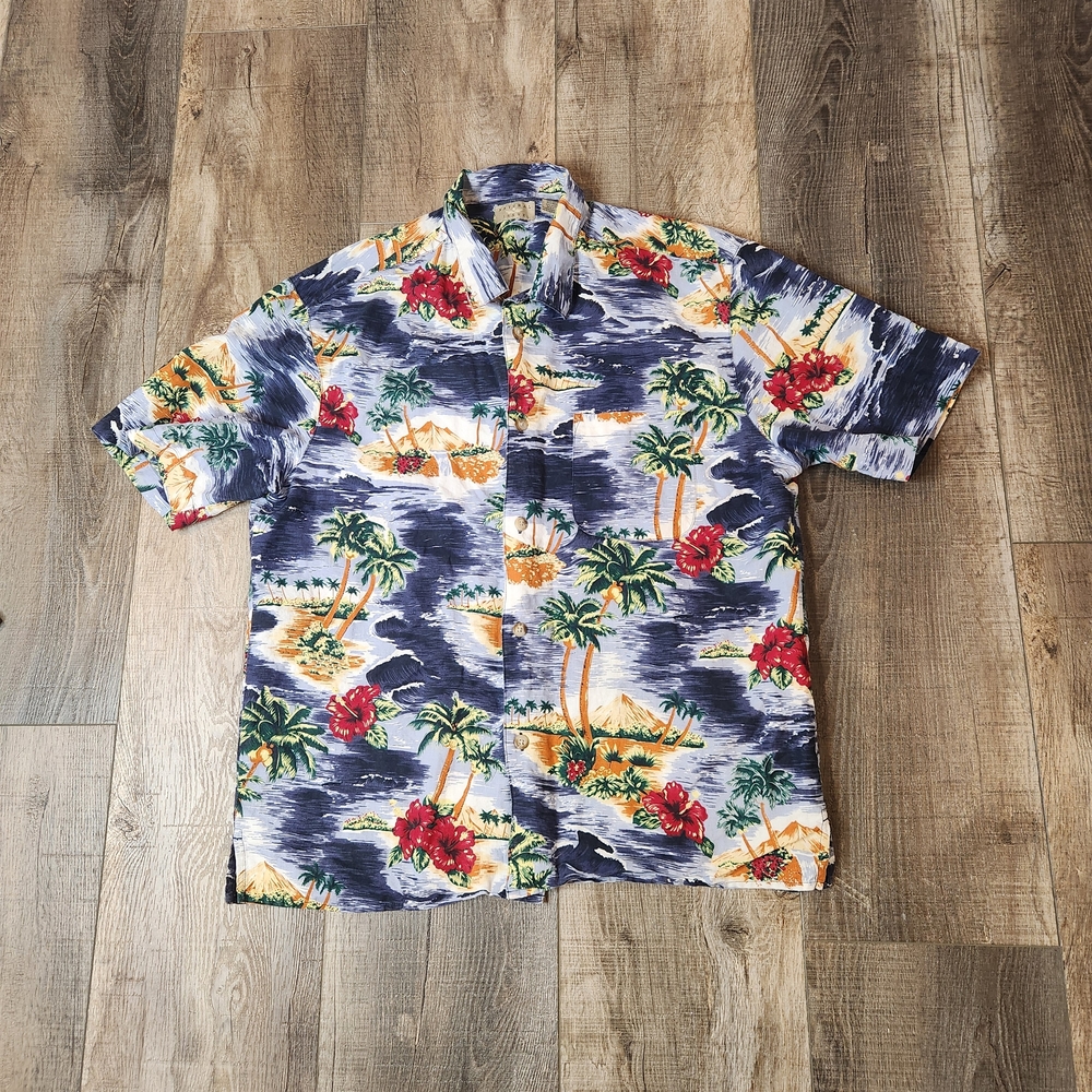 Natural‎ Issue Hawaiian Mens Short Sleeve Shirt Size: L